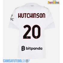 Camisa de time de futebol AC Milan Omari Hutchinson #20 Replicas 2º Equipamento Feminina 2026-27 Manga Curta